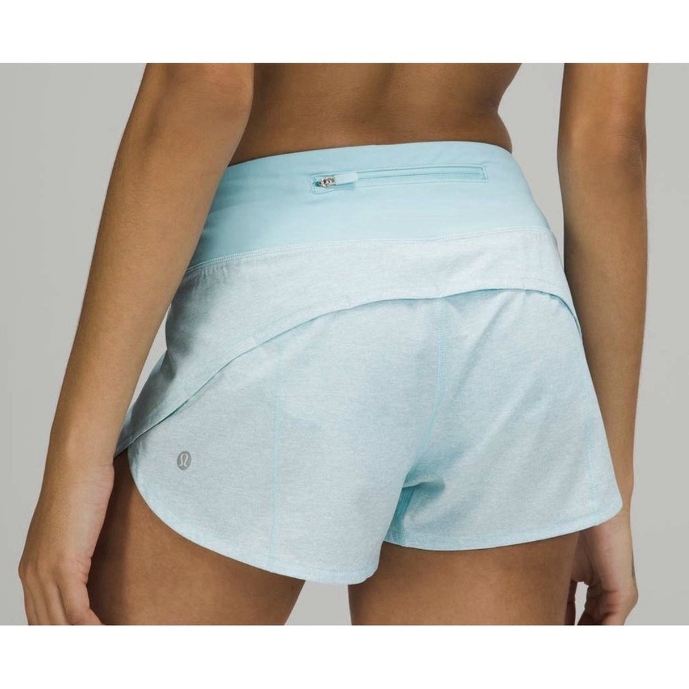 Lululemon Speed Up Short Heather Lux Multi Icing Blue Icing Blue